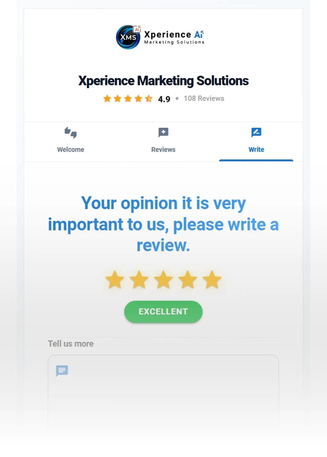 Custom reviews display page